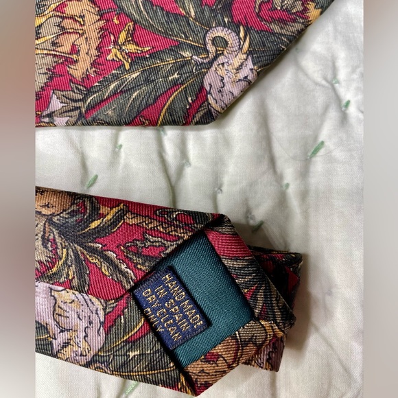 RICHEL Tie Silk Spain made Animal Jungle Print EUC - Picture 8 of 11